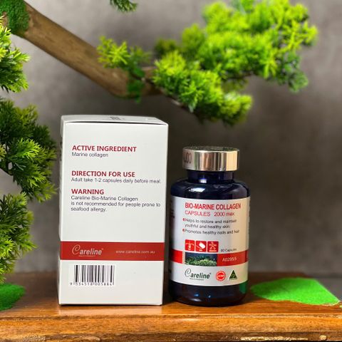 Viên Uống Bổ Sung Collagen Careline Bio Marine Collagen - Hỗ Trợ Da Đẹp, Mái Tóc Khỏe Mạnh - 60 Viên Nhập Khẩu Úc