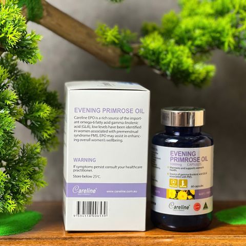 Tinh Dầu Hoa Anh Thảo Careline 1000mg - Hỗ Trợ Tăng Cường Nội Tiết Tố & Làm Đẹp Da (60 Viên) Nhập Khẩu Chính Ngạch Úc