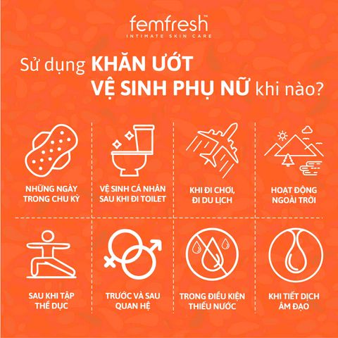 Khăn ướt vệ sinh vùng kín Femfresh Intimate Skincare - Hỗ trợ làm sạch, khử mùi, nuôi dưỡng da - Xuất xứ Anh, 25 tờ