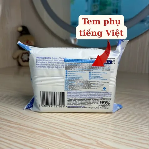 Khăn ướt Femfresh 0% Sensitive - Vệ sinh vùng kín cao cấp dành cho da nhạy cảm, 25 tờ, nhập khẩu chính ngạch từ Anh