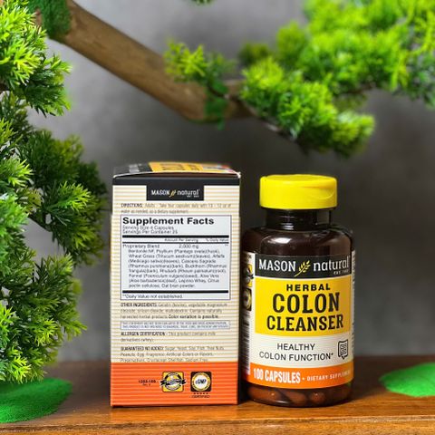 Viên Uống Thải Độc Đại Tràng Mason Colon Herbal Cleanser - Hỗ Trợ Tiêu Hóa, Bổ Sung Chất Xơ (60/100 Viên) 496698