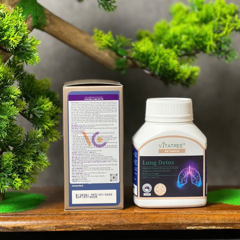 Viên Uống Bổ Phổi Vitatree Lung Detox - Thải Độc Phổi Hỗ Trợ Giảm Ho, Tăng Cường Đề Kháng (60 Viên) Nhập Khẩu Chính Ngạch Úc
