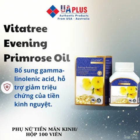 Viên Uống Dầu Oliu Buổi Tối Vitatree - Hỗ Trợ Cân Bằng Nội Tiết Cho Phụ Nữ Tiền Mãn Kinh (100 Viên)
