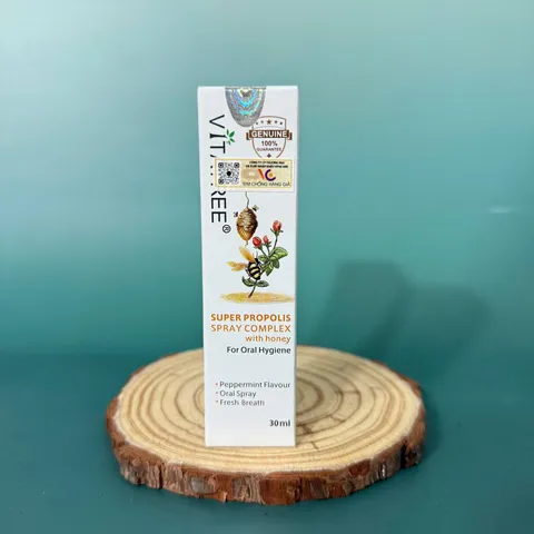 Xịt keo ong Vitatree Super Propolis Complex với mật ong - Giảm đau rát cổ họng, bổ sung sức đề kháng, hàng nhập khẩu chính ngạch 30ml