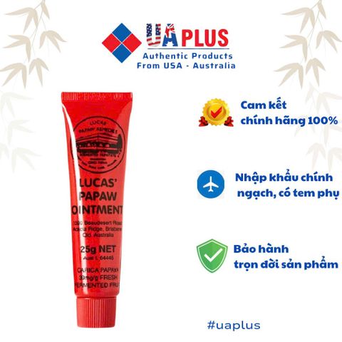 Kem Đu Đủ Lucas’ Papaw Ointment 25g - Dưỡng ẩm, Chữa Nứt Nẻ, Bỏng, An Toàn cho Trẻ Nhỏ - Hàng Nhập Khẩu Chính Ngạch Úc