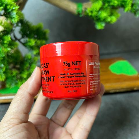 Kem Đu Đủ Lucas’ Papaw Ointment Úc - Dưỡng Ẩm, Chăm Sóc Da, Trị Nứt Nẻ và Hăm Tã (75g)