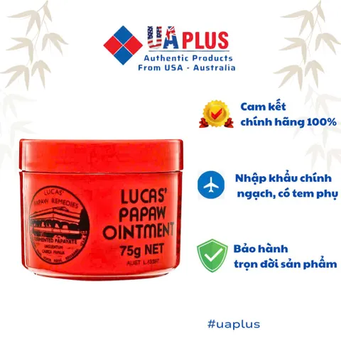 Kem Đu Đủ Lucas’ Papaw Ointment Úc - Dưỡng Ẩm, Chăm Sóc Da, Trị Nứt Nẻ và Hăm Tã (75g)