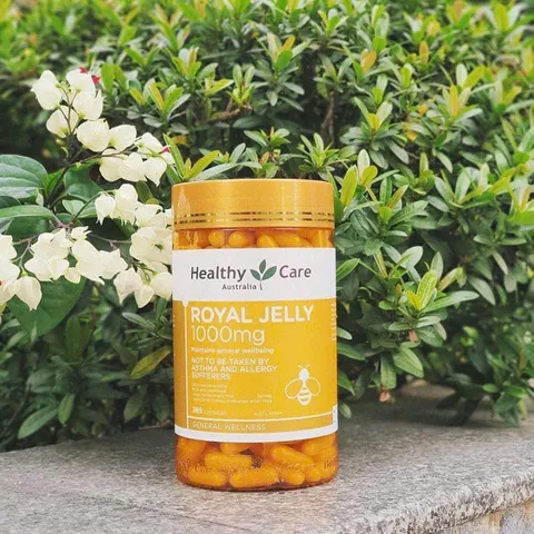 Viên Uống Sữa Ong Chúa Healthy Care 1000mg 365 Viên - Hỗ Trợ Tăng Cường Sức Khỏe, Làm Đẹp Da, Kháng Viêm, Chống Lão Hóa