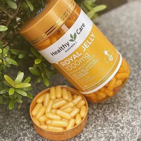 Viên Uống Sữa Ong Chúa Healthy Care 1000mg 365 Viên - Hỗ Trợ Tăng Cường Sức Khỏe, Làm Đẹp Da, Kháng Viêm, Chống Lão Hóa