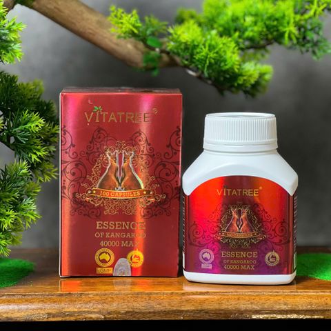 Viên uống tăng cường sức khỏe nam giới Vitatree Essence Of Kangaroo 40000 Max - Hỗ trợ sinh lực và cải thiện chức năng sinh sản (100 viên)