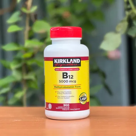 Viên uống giúp phòng ngừa thiếu máu, hỗ trợ hệ thần kinh - Kirkland B12 5000mg 300 viên hàng Mỹ 496948