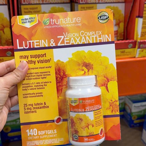 Viên uống bổ mắt Trunature Vision Complex Lutein & Zeaxanthin 140 viên - Hỗ trợ thị lực, bảo vệ mắt khỏi ánh sáng xanh và tia UV