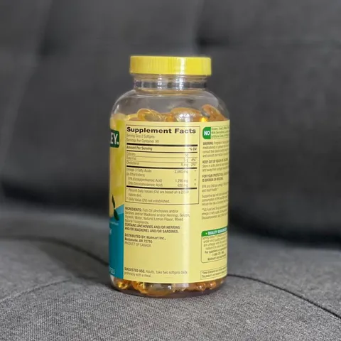 Viên uống Omega 3 Spring Valley 2000mg - Hỗ trợ sức khỏe tim mạch, não bộ và thị lực - Hộp 180 viên Mỹ