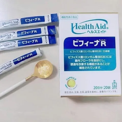 Men vi sinh Bifina R Health Aid 20 gói – Bổ sung lợi khuẩn, cải thiện tiêu hóa, tăng cường sức đề kháng cho gia đình bạn