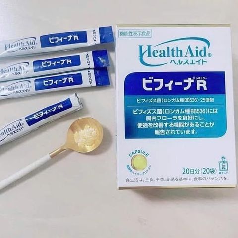 Men Vi Sinh Bifina R Health Aid 20 Gói - Bổ Sung Lợi Khuẩn, Hỗ Trợ Tiêu Hóa, Cải Thiện Sức Khỏe Đường Ruột Từ Nhật Bản