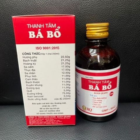 Nước Thanh Tâm Bá Bổ Xuân Quang 250ml - Hỗ Trợ Dinh Dưỡng Cho Trẻ Em, Giúp Cải Thiện Suy Dinh Dưỡng, Ăn Uống Kém, Chậm Lớn