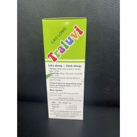 Siro Traluvi 100ml - Hỗ Trợ Giảm Ra Mồ Hôi Trộm & Cải Thiện Biếng Ăn Cho Trẻ Em - Thực Phẩm Chức Năng An Toàn & Hiệu Quả