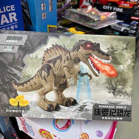 Khủng Long Đẻ Trứng Chạy Bằng Pin Có Đèn Âm Thanh - Đồ Chơi Giải Trí Dinosaur World Cho Trẻ Em 333-16 333-87