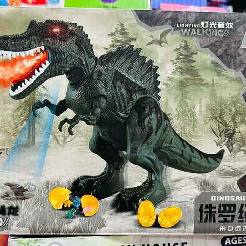 Khủng Long Đẻ Trứng Chạy Bằng Pin Có Đèn Âm Thanh - Đồ Chơi Giải Trí Dinosaur World Cho Trẻ Em 333-16 333-87