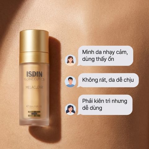 Tinh Chất Mờ Thâm Nám ISDIN Melaclear Advanced 30ml - Làm Sáng, Đều Màu Da, Ngừa Nám, Dưỡng Ẩm Da Mịn Màng