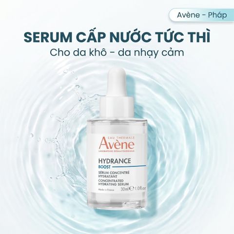 Serum Cấp Nước Avene Hydrance Boost 30ml - Dưỡng Ẩm Sâu, Phục Hồi Da Nhạy Cảm, Giúp Làm Dịu & Căng Mướt Da