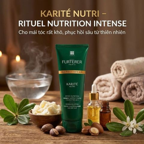 Mặt Nạ Dưỡng Tóc Rene Furterer Nutri Karité 200ml - Phục Hồi Tóc Khô Xơ, Hư Tổn, Không Silicone, Dưỡng Ẩm, Giúp Tóc Mềm Mượt