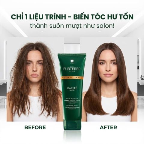 Mặt Nạ Dưỡng Tóc Rene Furterer Nutri Karité 200ml - Phục Hồi Tóc Khô Xơ, Hư Tổn, Không Silicone, Dưỡng Ẩm, Giúp Tóc Mềm Mượt