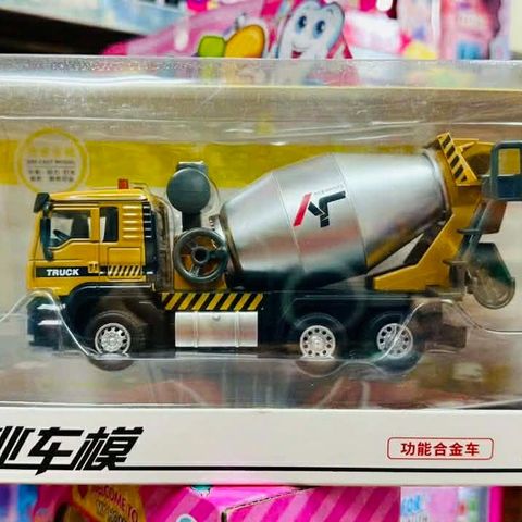 Xe ô tô công trình bằng sắt Jiaye 50113 50063 50083 - Bộ 3 xe cần cẩu, máy xúc, xe trộn bê tông có đèn và âm thanh cho trẻ em từ 3 tuổi trở lên