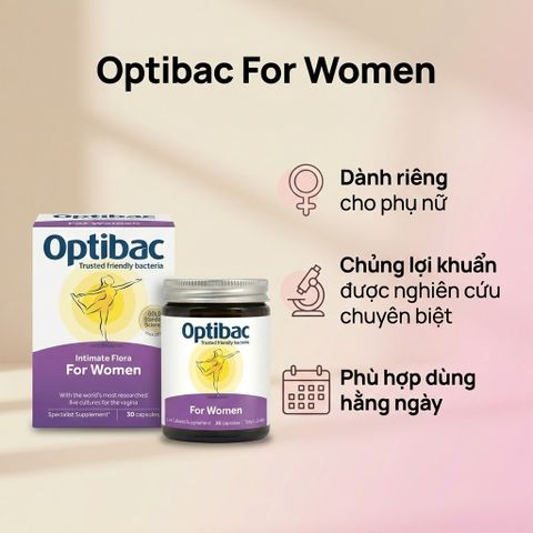 Viên Uống Men Vi Sinh Optibac For Women - Bổ Sung Lợi Khuẩn Cân Bằng Tốt Cho Phụ Nữ, Hỗ Trợ Sức Khỏe Vùng Kín