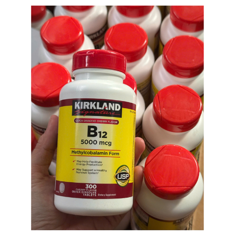 Viên uống Vitamin B12 Kirkland 5000 mcg - Hỗ trợ sức khỏe, tăng cường miễn dịch, 300 viên USA