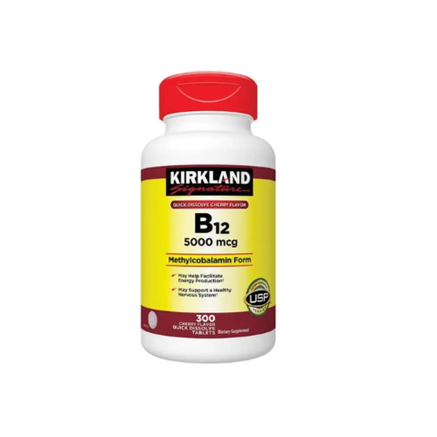 Viên uống Vitamin B12 Kirkland 5000 mcg - Hỗ trợ sức khỏe, tăng cường miễn dịch, 300 viên USA