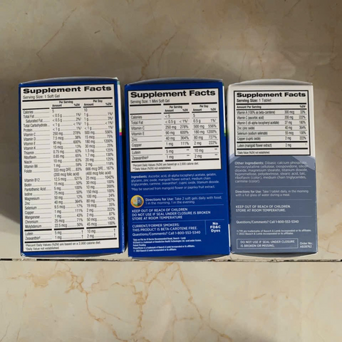 Viên Uống Bổ Mắt Ocuvite Adult 50+ Bausch & Lomb 120 Viên - Hỗ Trợ Sức Khỏe Mắt cho Người Trên 50 Tuổi