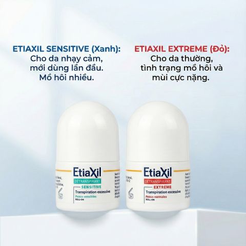 Lăn Khử Mùi Etiaxil Detranspirant Sensitive 15ml - Ngăn Mồ Hôi, Không Gây Kích Ứng, Phù Hợp Da Nhạy Cảm, Hiệu Quả Lâu Dài