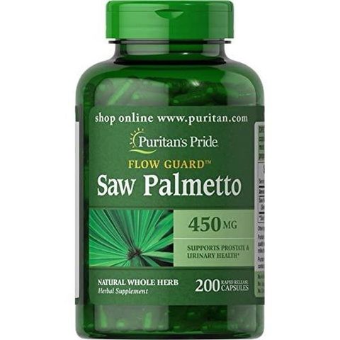 [Date 2028]Hỗ trợ đường tiết niệu và tuyến tiền liệt Saw Palmetto 450 mg Puritan’s Pride 501521