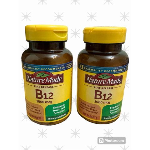 [ Date 2027 ]Viên Bổ Sung Vitamin B12 Nature Made 1000mcg - 160viên( Hàng nội địa Mỹ )