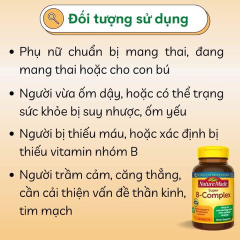 Viên uống bổ sung vitamin B Nature Made super B Complex 460v của Mỹ - Shop Songna