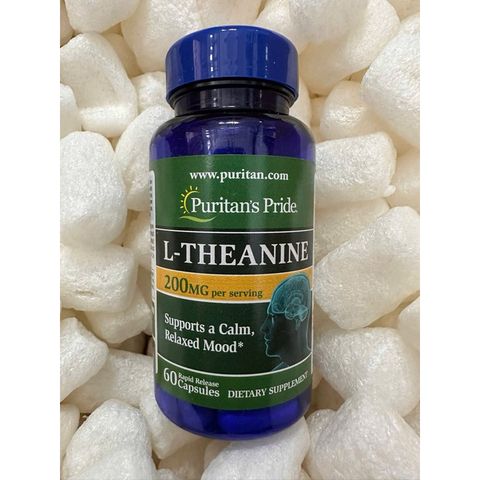[ Date 2027]Viên uống giảm căng thẳng, bổ não, mất ngủ L-Theanine 200mg Puritan's Pride - Shop Songna