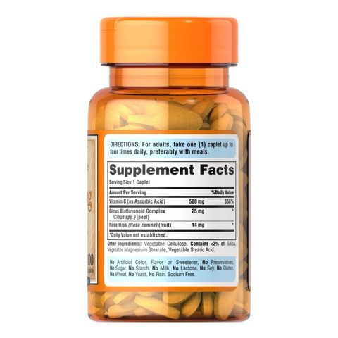 Viên uống bổ sung Vitamin C 1000mg Puritan's Pride - Hỗ trợ tăng cường miễn dịch và làm đẹp da - 100 viên của Mỹ