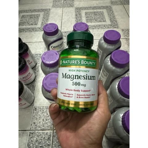 ( Date 2027 ) Viên uống bổ sung Magie HT Xương Cơ , Thần Kinh Magnesium  Puritan's Pride / Nature’s Bounty