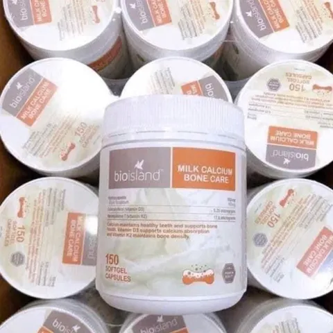 [ Date 2028 ]Viên uống Bio Island Milk Calcium Bone Care 150 viên của Úc - Canxi sữa dạng viên nang dành cho người lớn