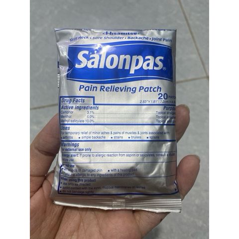 Miếng Dán Salonpas Nhật Bản 140 Miếng - Hàng Mỹ Chất Lượng Cao Cho Đau Nhức Cơ Thể, Sử Dụng An Toàn Cho Người Lớn 12+