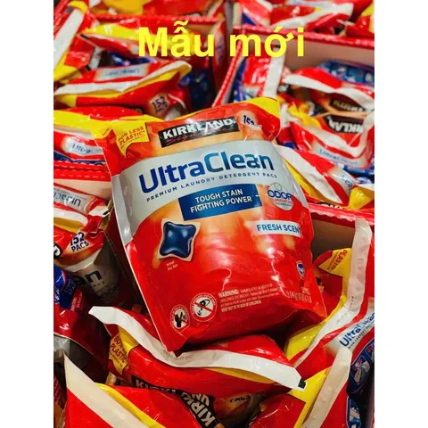 Viên Giặt Xả Quần Áo Ultra Clean USA 152 Viên - Giặt Sạch, Khử Mùi, Không Để Lại Vệt Trắng - Tiết Kiệm Cho 7kg Quần Áo