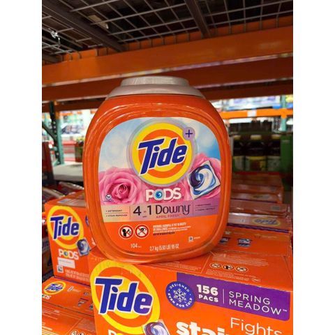 Viên Giặt Tide Pods 156 Viên - Giặt Tẩy, Đánh Bật Vết Bẩn, Làm Trắng Vượt Trội - Dễ Sử Dụng, Hương Thơm Lâu, Chỉ 1 Viên/Mẻ Giặt