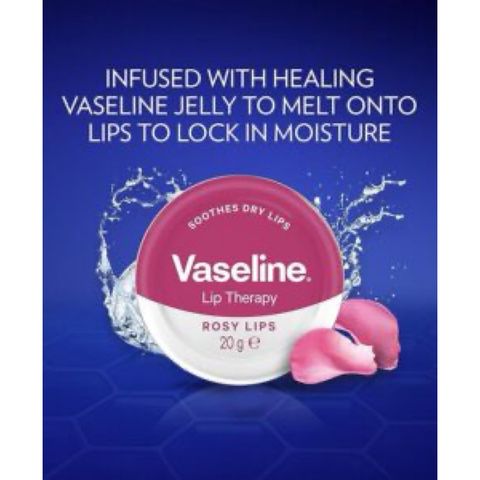Son Dưỡng Môi Vaseline Lip Therapy Rose Lips 20g - Dưỡng Ẩm, Chống Nứt Nẻ, Mùi Hương Dịu Nhẹ, Đôi Môi Mềm Mại Tự Nhiên