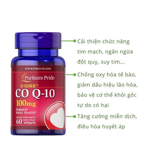 Viên Hỗ Trợ Tim Mạch Puritan’s Pride Q-SORB COQ 10 100mg - 400mg 501625
