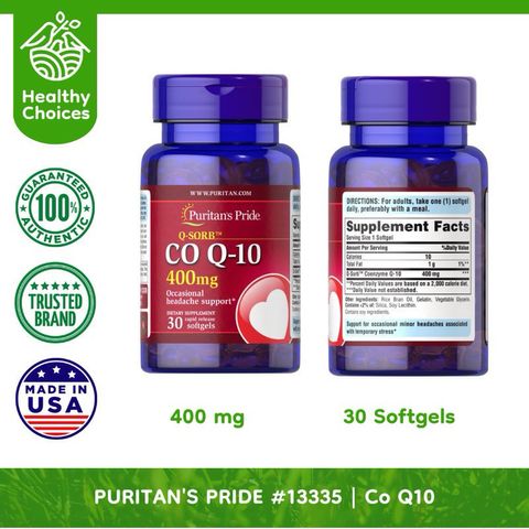 Viên Hỗ Trợ Tim Mạch Puritan’s Pride Q-SORB COQ 10 100mg - 400mg 501625