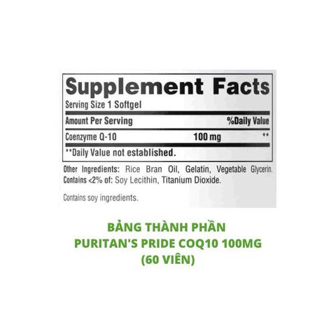 Viên Hỗ Trợ Tim Mạch Puritan’s Pride Q-SORB COQ 10 100mg - 400mg 501625