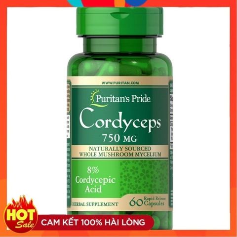 [Date 2027]Đông trùng hạ thảo Cordyceps 750mg 60v Puritan's Pride - Shop Songna