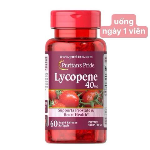 Viên Uống Hỗ Trợ Tuyến Tiền Liệt Puritan's Pride Lycopene 10mg - Tăng Cường Sức Khỏe Tim Mạch và Chống Oxy Hóa