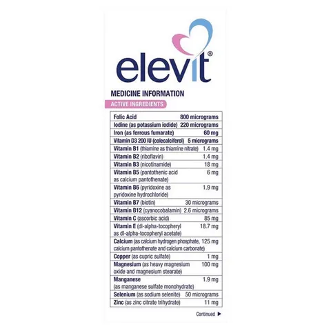 [Date 2026] Vitamin Bầu Úc Tổng Hợp ELEVIT 100 Viên - Vitamin Thực phẩm bổ sung cho mẹ